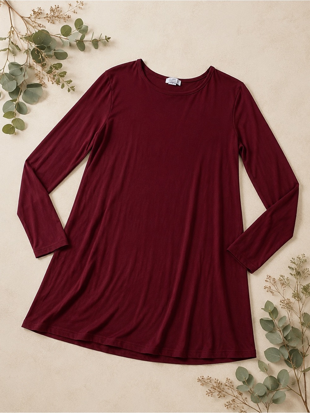 Garnet Red Flowy Dress | Effortless Chic Night Out Look